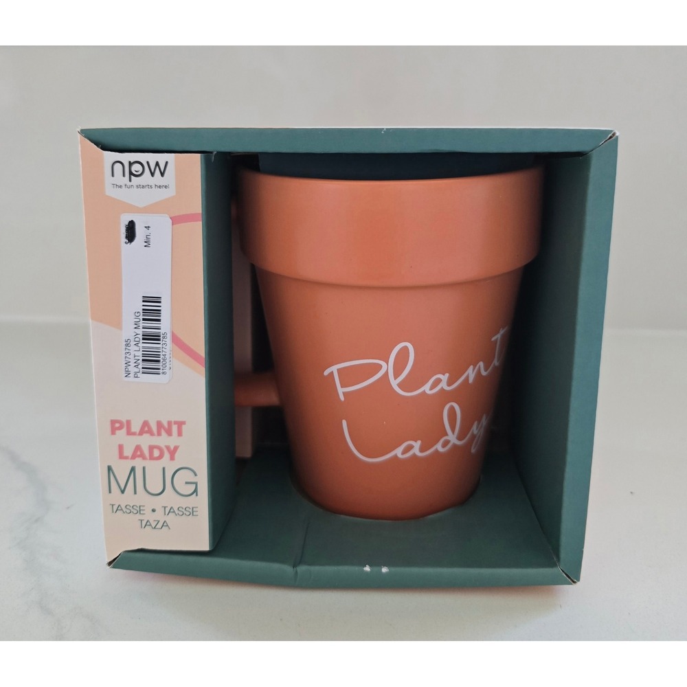 NPW Gifts Plant Lady‎ Mug Terracotta Flower Pot Style Ceramic 10oz  New